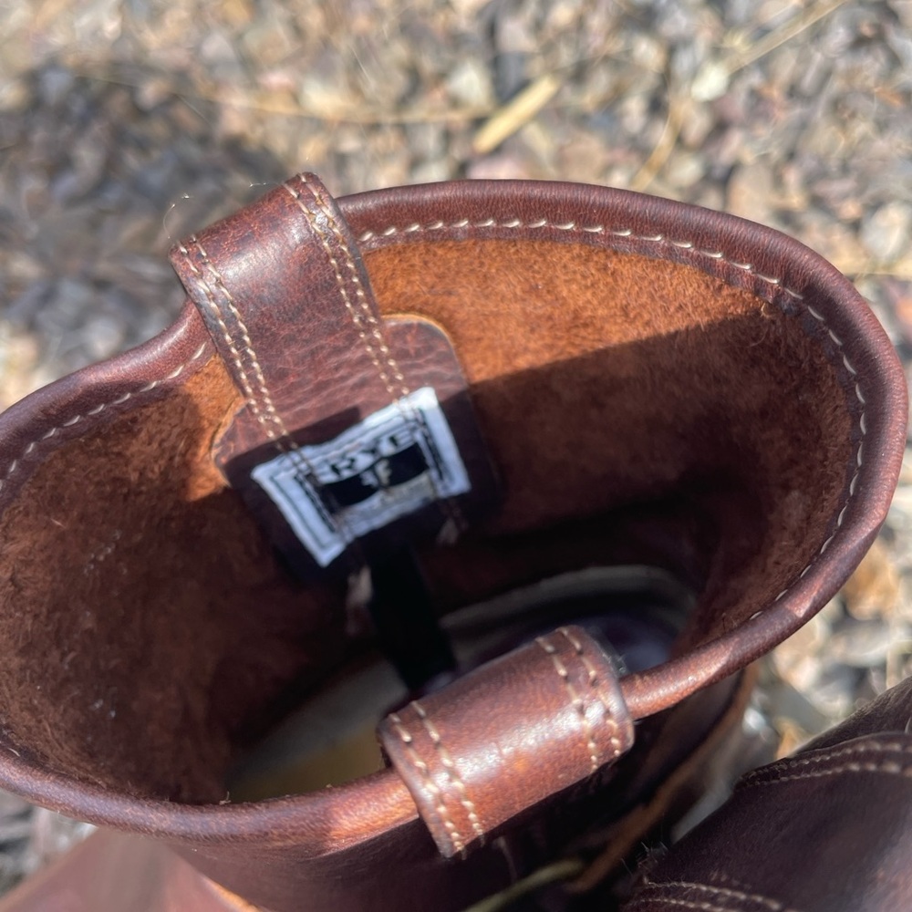 Frye Classic Harness Brown Leather Western Women’s Boots 6.5 Neoprene SoleTech - Picture 6 of 12